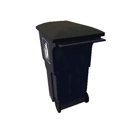 Blue waste bin